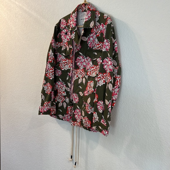 Designer The Editor Italy Military Green Floral “Calypso” Jacket in Medium - Picture 3 of 9